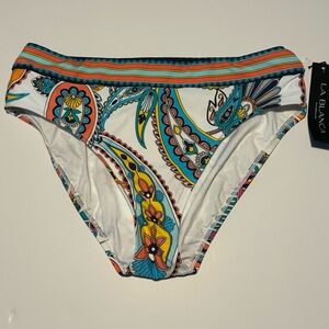 NEW La Blanca Swim Bottom Pave the Way Paisley Print Sz 10 Tummy Control
